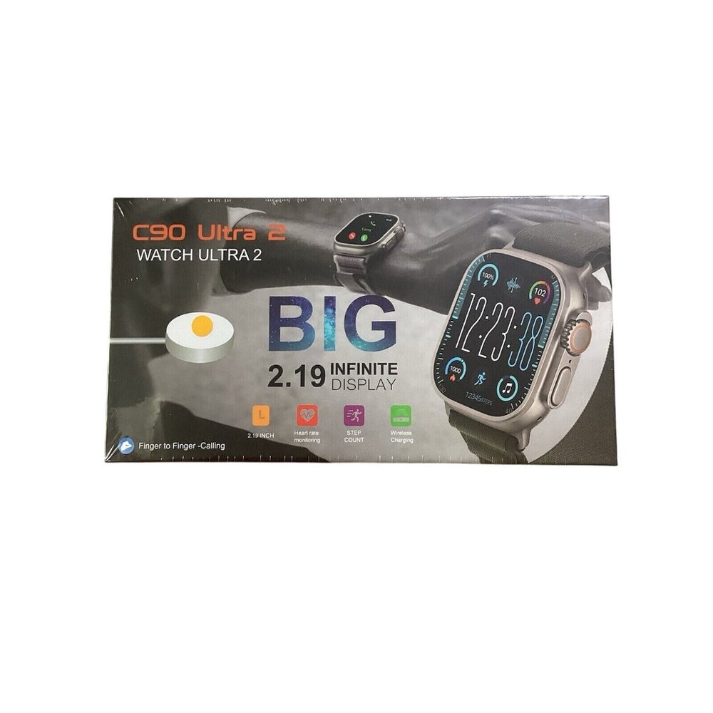 C90 Ultra 2 Watch-2.19 Infinite Display (Factory Sealed) Android Blue T 49mm*NIB